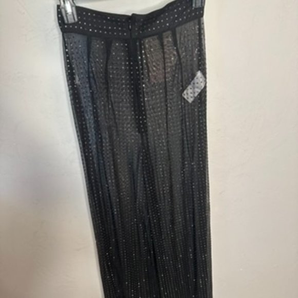 NWT House of CB Anya Pant w/ Crystal Embellishment Black See Through Size XS - Picture 5 of 7